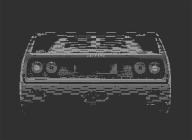 Arte digitale intitolato "F40 CHECKERED C64 P…" da Rm64, Opera d'arte originale, Lavoro digitale 2D