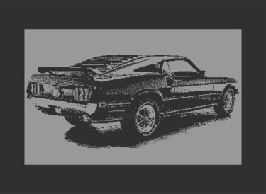 Grafika cyfrowa / sztuka generowana cyfrowo zatytułowany „MUSTANG C64 PIXEL A…” autorstwa Rm64, Oryginalna praca, 2D praca c…