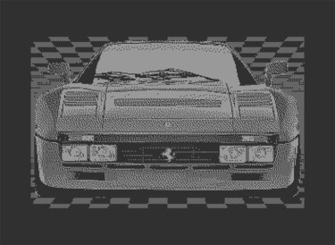 Digitale Kunst getiteld "FERRARI 288 GTO C64…" door Rm64, Origineel Kunstwerk, 2D Digital Work