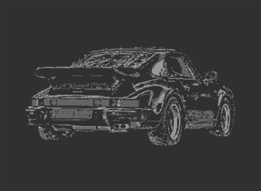 Digitale Kunst mit dem Titel "PORSCHE 964 C64 PIX…" von Rm64, Original-Kunstwerk, 2D digitale Arbeit