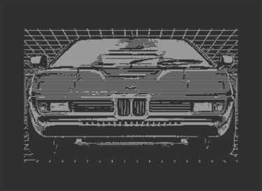 Arte digital titulada "BMW M1 IN GRID C64…" por Rm64, Obra de arte original, Trabajo Digital 2D