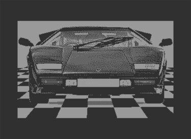 Arts numériques intitulée "LAMBORGHINI COUNTAC…" par Rm64, Œuvre d'art originale, Travail numérique 2D