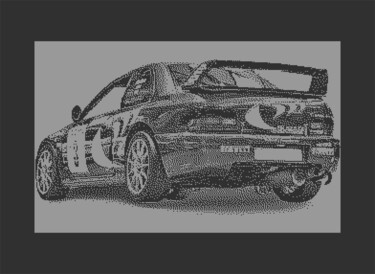 Arte digitale intitolato "SUBARU IMPREZA C64…" da Rm64, Opera d'arte originale, Lavoro digitale 2D