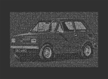 Arte digital titulada "FIAT 126P C64 PIXEL…" por Rm64, Obra de arte original, Trabajo Digital 2D