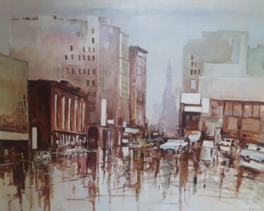Pintura intitulada "New Yorj" por Ricardo Massucatto, Obras de arte originais, Óleo