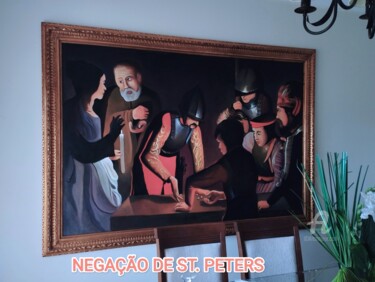 Schilderij getiteld "Negação de São Pedro" door Ricardo Massucatto, Origineel Kunstwerk, Olie