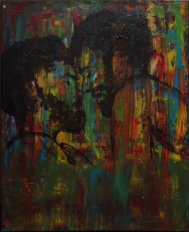 Картина под названием "Two Lobers" - M.E.X. Rietzler, Подлинное произведение искусства, Акрил Установлен на Деревянная рама…