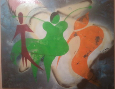 Peinture intitulée "Les 4 femmes !!!" par Rmi M, Œuvre d'art originale