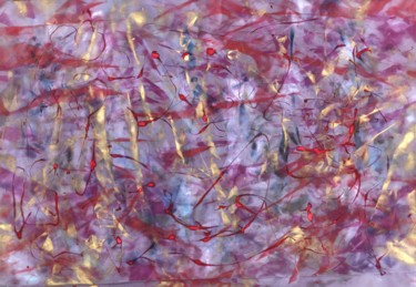 Peinture intitulée "N100 Abstract Expre…" par Robert Miskines, Œuvre d'art originale, Bombe aérosol