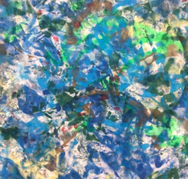 Картина под названием "N96 Abstract Expres…" - Robert Miskines, Подлинное произведение искусства, Рисунок распылителем краски