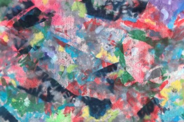 Peinture intitulée "N92 2019 Abstract E…" par Robert Miskines, Œuvre d'art originale, Bombe aérosol