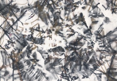 Картина под названием "N135 minimalist fra…" - Robert Miskines, Подлинное произведение искусства, Рисунок распылителем краски
