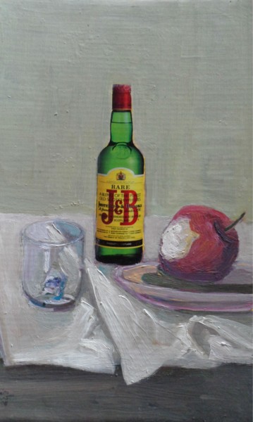Painting titled "Bodegon-wisky-1.jpg" by Martiche, Original Artwork