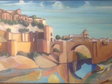Painting titled "Toledo-vista-puente…" by Martiche, Original Artwork