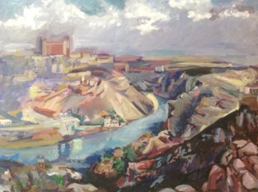 Painting titled "Vista-Alcazar-de-To…" by Martiche, Original Artwork