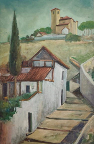 Картина под названием "Cuesta-de-San-Crist…" - Martiche, Подлинное произведение искусства, Масло