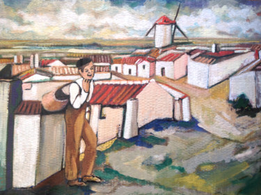 Painting titled "Campo-de-Criptana.j…" by Martiche, Original Artwork, Acrylic
