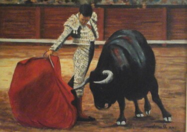Pittura intitolato "Las cinco de la tar…" da Romano Albanese, Opera d'arte originale, Acrilico