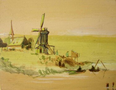 Peinture intitulée "the Mill" par Rob Arbouw, Œuvre d'art originale, Autre