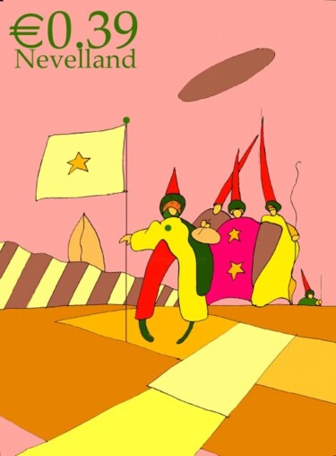 Pittura intitolato "Nevelland" da Rob Arbouw, Opera d'arte originale, Olio