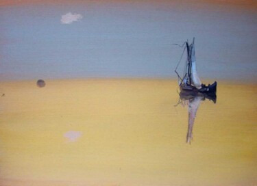 Painting titled "A hazey orange afte…" by Rob Arbouw, Original Artwork, Oil