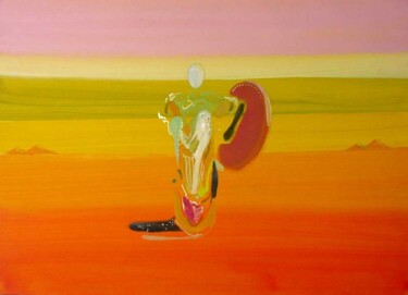 Painting titled "knight in a red des…" by Rob Arbouw, Original Artwork, Oil