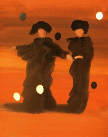 Painting titled "Puppetplayers" by Rob Arbouw, Original Artwork, Oil