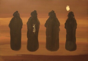 Malerei mit dem Titel "4  sisters" von Rob Arbouw, Original-Kunstwerk, Öl