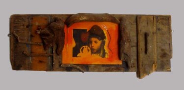 Collages intitolato "Miners-granddaughte…" da Rob Arbouw, Opera d'arte originale, Altro