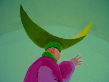 Painting titled "Moonman B" by Rob Arbouw, Original Artwork