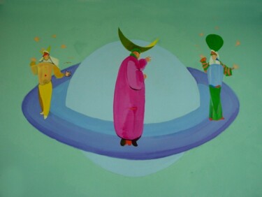 Painting titled "Three magicians" by Rob Arbouw, Original Artwork