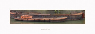Fotografía titulada "Vecht and old boats" por Rob Arbouw, Obra de arte original