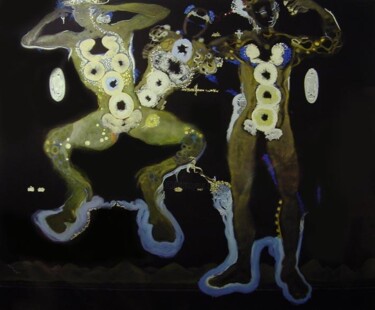 Painting titled "Three satyrs" by Rob Arbouw, Original Artwork