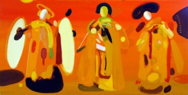 Painting titled "Three kings" by Rob Arbouw, Original Artwork, Oil