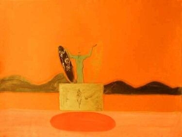 Pittura intitolato "a Metaphysical airp…" da Rob Arbouw, Opera d'arte originale, Olio