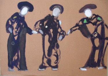 Pintura titulada "Small dancers" por Rob Arbouw, Obra de arte original