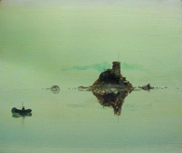 Painting titled "Tower on a rock  ne…" by Rob Arbouw, Original Artwork