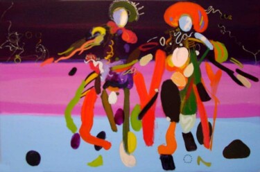 Peinture intitulée "dance into the futu…" par Rob Arbouw, Œuvre d'art originale