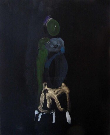 Malarstwo zatytułowany „The famous black ki…” autorstwa Rob Arbouw, Oryginalna praca, Olej