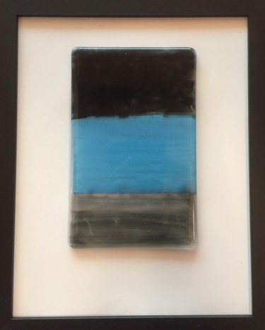 Painting titled "Ode to Rothko 1" by Rob Koedijk, Original Artwork, Collages Mounted on Glass