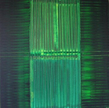 Schilderij getiteld "green coke" door Rob Koedijk, Origineel Kunstwerk