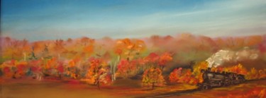 Painting titled "Autumn Run" by Rob Debartolo, Original Artwork