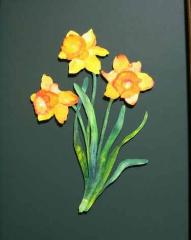 Painting titled "Daffodils" by Rob Debartolo, Original Artwork