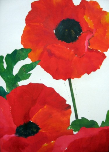 Painting titled "Poppy 2" by Rob Debartolo, Original Artwork