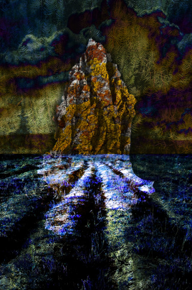 Digital Arts titled "Texture Mountain" by Robert Ball, Original Artwork, Digital Painting