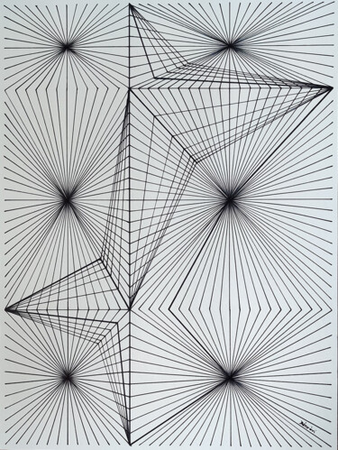 "lines 1" başlıklı Resim Róbert Bánrévi tarafından, Orijinal sanat, Işaretleyici
