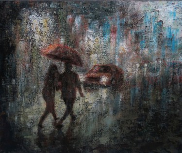 Peinture intitulée "L'averse" par Robert Bass, Œuvre d'art originale, Acrylique
