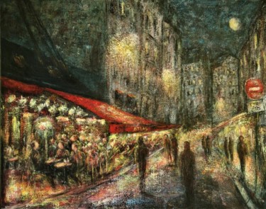 Peinture intitulée "Rue de Bucii" par Robert Bass, Œuvre d'art originale, Acrylique