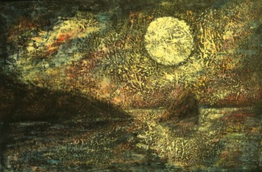Peinture intitulée "Côte rocheuse" par Robert Bass, Œuvre d'art originale, Acrylique