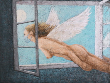 Painting titled "Déconfinement" by Robert Bass, Original Artwork, Acrylic